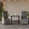 Image de vidaXL Ensemble à manger de jardin 3 pcs poly rotin