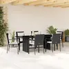 Image de vidaXL Ensemble à Manger 7 Pcs - Résine Tressée