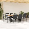 Image de VIDAXL Ensemble à manger jardin 9 pcs - Noir