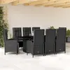 Image de vidaXL Ensemble à manger de jardin 9 pcs - Noir