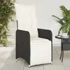 Image de vidaXL Chaise de jardin inclinable - Noir