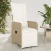 Image de vidaXL Chaise de jardin inclinable - Beige