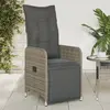 Image de vidaXL Chaises de jardin inclinables en rotin avec coussins