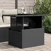 Image de VIDAXL Table de jardin 100x55x73 cm - Résine tressée/verre noir