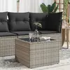 Image de vidaXL Table de jardin dessus en verre - Gris