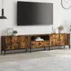 Image de vidaXL Meuble TV à Tiroirs Chêne Fumé