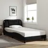 Image de vidaXL Cadre de lit sans matelas Hvar noir 100x200 cm tissu