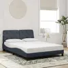 Image de vidaXL Cadre de lit sans matelas gris foncé 120x200 cm velours