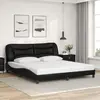 Image de vidaXL Cadre de lit sans matelas Hvar noir 180x200 cm similicuir