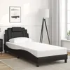 Image de vidaXL Cadre de lit Viana sans matelas noir 90x200 cm similicuir