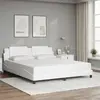 Image de vidaXL Cadre de lit sans matelas Zadar blanc 180x200 cm similicuir