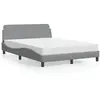 Image de vidaXL Lit avec matelas Dover gris clair 120x200 cm tissu