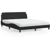 Image de vidaXL Lit avec matelas Dover noir 160x200 cm similicuir