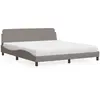 Image de vidaXL Lit avec matelas Dover taupe 180x200 cm tissu