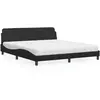 Image de vidaXL Lit avec matelas Dover noir 180x200 cm similicuir