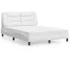 Image de vidaXL Lit avec matelas Hvar blanc 120x200 cm similicuir