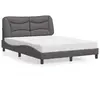 Image de vidaXL Lit avec matelas Hvar gris 120x200 cm similicuir