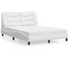 Image de vidaXL Lit avec matelas Hvar blanc 140x190 cm similicuir
