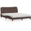 Image de vidaXL Lit avec matelas Hvar marron 160x200 cm similicuir
