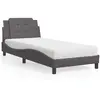 Image de vidaXL Cadre de lit sans matelas Zadar gris 100x200 cm similicuir