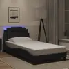 Image de vidaXL Cadre de lit Viana avec LED sans matelas noir 100x200 cm