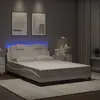 Image de vidaXL Cadre de lit Viana avec LED sans matelas blanc 120x200 cm