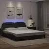 Image de vidaXL Cadre de lit Viana avec LED sans matelas noir 180x200 cm