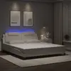 Image de vidaXL Cadre de lit Viana avec LED sans matelas blanc 180x200 cm