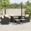 Image de vidaXL Salon de jardin 6 pcs - Noir
