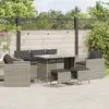 Image de Salon de jardin vidaXL 6 pcs avec coussins - Gris clair