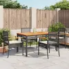 Image de VIDAXL Ensemble à manger de jardin 5 pcs - Noir résine tressée