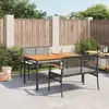 Image de vidaXL Ensemble à manger jardin 3 pcs - Noir