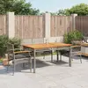 Image de vidaXL Ensemble à manger jardin - 4 pièces - Résine tressée grise