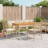 Image de VIDAXL Ensemble à manger jardin 5pcs beige rotin