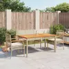 Image de vidaXL Ensemble à manger jardin beige résine tressée