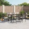 Image de VidaXL Ensemble à manger jardin 7 pcs - Résine tressée noir