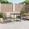 Image de vidaXL Ensemble à manger jardin - Gris