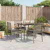 Image de vidaXL Ensemble à manger 5 pcs gris