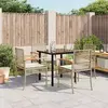 Image de vidaXL Ensemble à manger de jardin 5 pcs Beige