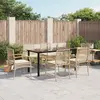 Image de VIDAxL Ensemble à manger de jardin - 7 pcs - Beige