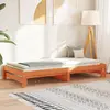 Image de vidaXL Lit de jour et lit gigogne sans matelas cire marron 90x190 cm