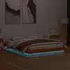 Image de vidaXL Cadre de lit à LED sans matelas 160x200 cm bois massif