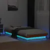 Image de vidaXL Cadre de lit à LED sans matelas 90x190 cm bois massif