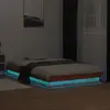 Image de vidaXL Cadre de lit à LED sans matelas 120x190 cm bois massif
