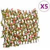 Image de VIDAXL Treillis artificiel lierre 5 pcs - Rose