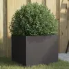 Image de vidaXL Jardinière en acier - Noir
