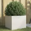 Image de vidaXL Jardinière blanc 32x30x29 cm acier