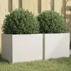 Image de VidaXL Jardinières 2 pcs Blanc 32x30x29 cm