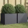 Image de vidaXL Jardinières 2 pièces acier 32x30 cm - Anthracite