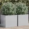 Image de Jardinières 2 pcs argenté 32x30x29 cm acier galvanisé - vidaXL